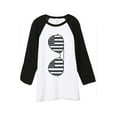 thumbnail image 1 of Thread Tank Aviator USA Sunglasses Unisex 3/4 Sleeves Baseball Raglan White Black X-Large, 1 of 4