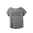 thumbnail image 1 of Thread Tank Bad Choices Make Good Stories Women's Relaxed Slouchy Dolman T-Shirt Tee Heather Grey Small, 1 of 4