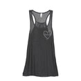 thumbnail image 1 of Thread Tank Badass At Heart Women's Sleeveless Flowy Racerback Tank Top Charcoal Small, 1 of 5