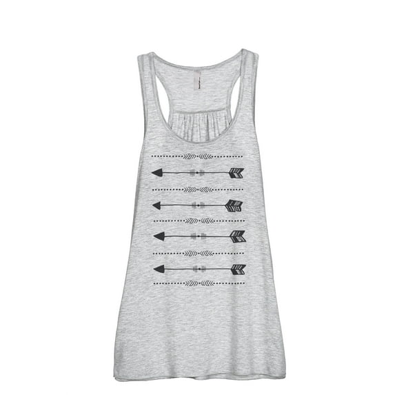 Thread Tank Balancing Arrows Women's Sleeveless Flowy Racerback Tank Top Sport Grey Medium