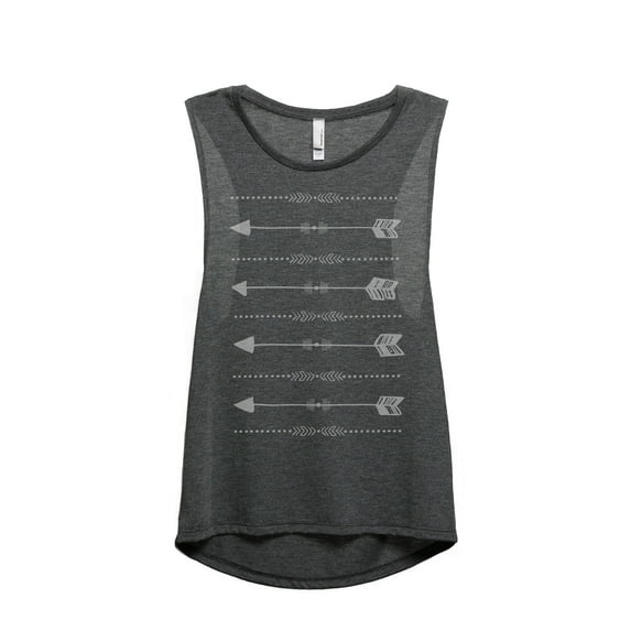 Thread Tank Balancing Arrows Women's Sleeveless Muscle Tank Top Charcoal X-Large