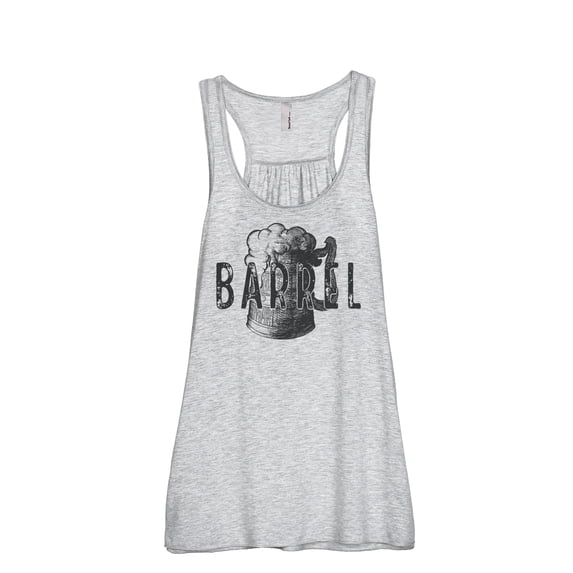 Thread Tank Barrel Mug Sketch Women's Sleeveless Flowy Racerback Tank Top Sport Grey Medium