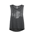 thumbnail image 1 of Thread Tank Barrel Mug Sketch Women's Sleeveless Muscle Tank Top Charcoal X-Large, 1 of 4