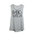 thumbnail image 1 of Thread Tank Basic Witch Women's Sleeveless Muscle Tank Top Sport Grey Small, 1 of 4