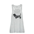 thumbnail image 1 of Thread Tank Basset Hound Dog Silhouette Women's Sleeveless Flowy Racerback Tank Top Sport Grey Large, 1 of 5