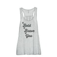 thumbnail image 1 of Thread Tank Be Brave Be You Women's Sleeveless Flowy Racerback Tank Top Sport Grey X-Large, 1 of 5