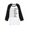 thumbnail image 1 of Thread Tank Be Like Gilmore Girl Unisex 3/4 Sleeves Baseball Raglan White Black 2X-Large, 1 of 4