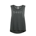 thumbnail image 1 of Thread Tank Beer Drinking Women's Sleeveless Muscle Tank Top Charcoal Large, 1 of 4