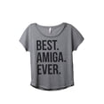 thumbnail image 1 of Thread Tank Best Amiga Ever Women's Fashion Relaxed Slouchy Dolman T-Shirt Tee Heather Grey Large, 1 of 4