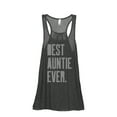 thumbnail image 1 of Thread Tank Best Auntie Ever Women's Sleeveless Flowy Racerback Tank Top Charcoal Small, 1 of 5