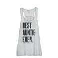 thumbnail image 1 of Thread Tank Best Auntie Ever Women's Sleeveless Flowy Racerback Tank Top Sport Grey X-Large, 1 of 5