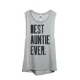 thumbnail image 1 of Thread Tank Best Auntie Ever Women's Sleeveless Muscle Tank Top Sport Grey Small, 1 of 4