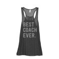 thumbnail image 1 of Thread Tank Best Coach Ever Women's Sleeveless Flowy Racerback Tank Top Charcoal Small, 1 of 5