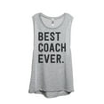 thumbnail image 1 of Thread Tank Best Coach Ever Women's Sleeveless Muscle Tank Top Sport Grey Small, 1 of 4