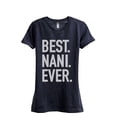 thumbnail image 1 of Thread Tank Best Nani Ever Women's Relaxed Crewneck T-Shirt Tee Heather Navy Small, 1 of 1