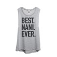thumbnail image 1 of Thread Tank Best Nani Ever Women's Sleeveless Muscle Tank Top Sport Grey 2X-Large, 1 of 4