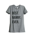 thumbnail image 1 of Thread Tank Best Nanny Ever Women's Relaxed Crewneck T-Shirt Tee Heather Grey Large, 1 of 5