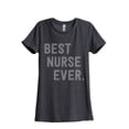 thumbnail image 1 of Thread Tank Best Nurse Ever Women's Relaxed Crewneck T-Shirt Tee Charcoal 2X-Large, 1 of 4