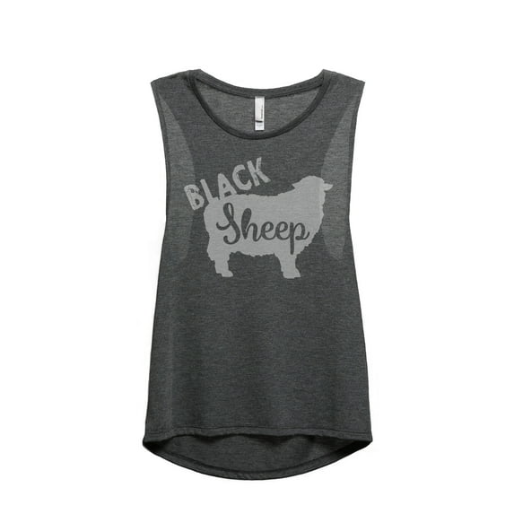 Thread Tank Black Sheep Women's Sleeveless Muscle Tank Top Charcoal Medium