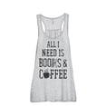 thumbnail image 1 of Thread Tank Books And Coffee Women's Sleeveless Flowy Racerback Tank Top Sport Grey Small, 1 of 5