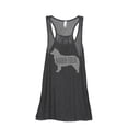 thumbnail image 1 of Thread Tank Border Collie Dog Silhouette Women's Sleeveless Flowy Racerback Tank Top Charcoal Small, 1 of 5
