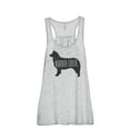 thumbnail image 1 of Thread Tank Border Collie Dog Silhouette Women's Sleeveless Flowy Racerback Tank Top Sport Grey 2X-Large, 1 of 5