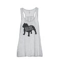 thumbnail image 1 of Thread Tank Bulldog Dog Silhouette Women's Sleeveless Flowy Racerback Tank Top Sport Grey Small, 1 of 5