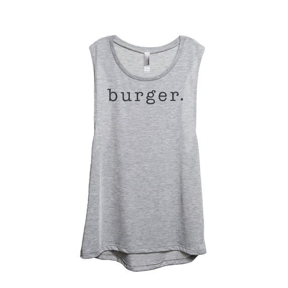 Thread Tank Burger Women's Sleeveless Muscle Tank Top Sport Grey Small