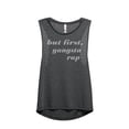 thumbnail image 1 of Thread Tank But First Gangsta Rap Muscle Tank Tee Women Charcoal Grey - 2XL, 1 of 3