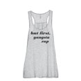 thumbnail image 1 of Thread Tank But First Gangsta Rap Women Sleeveless Flowy Racerback Tank Top, 1 of 4