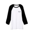 thumbnail image 1 of Thread Tank Bye. Unisex 3/4 Sleeves Baseball Raglan White Black 2X-Large, 1 of 4