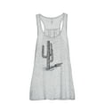 thumbnail image 1 of Thread Tank Cactus Sketch Women's Sleeveless Flowy Racerback Tank Top Sport Grey X-Large, 1 of 5