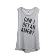 thumbnail image 1 of Thread Tank Can I Get An Amen Women's Sleeveless Muscle Tank Top Sport Grey Small, 1 of 3