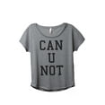 thumbnail image 1 of Thread Tank Can U Not Women's Relaxed Slouchy Dolman T-Shirt Tee Heather Grey X-Large, 1 of 4