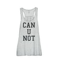 thumbnail image 1 of Thread Tank Can U Not Women's Sleeveless Flowy Racerback Tank Top Sport Grey X-Large, 1 of 5