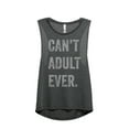thumbnail image 1 of Thread Tank Cant Adult Ever Women's Sleeveless Muscle Tank Top Charcoal 2X-Large, 1 of 4