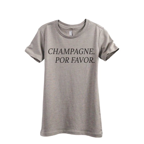 Thread Tank Champagne Por Favor Women's Fashion Relaxed Crewneck T-Shirt Tee Heather Tan 2X-Large