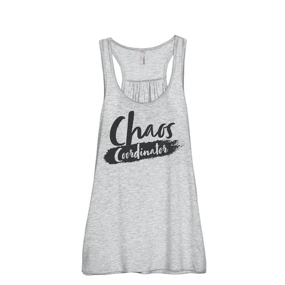 Thread Tank Chaos Coordinator Women's Fashion Sleeveless Flowy Racerback Tank Top Sport Grey 2X-Large