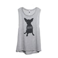 thumbnail image 1 of Thread Tank Chihuahua Dog Silhouette Women's Sleeveless Muscle Tank Top Sport Grey Small, 1 of 4