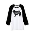 thumbnail image 1 of Thread Tank Chow Chow Dog Silhouette Unisex 3/4 Sleeves Baseball Raglan White Black Small, 1 of 4