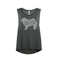 thumbnail image 1 of Thread Tank Chow Chow Dog Silhouette Women's Sleeveless Muscle Tank Top Charcoal X-Large, 1 of 4