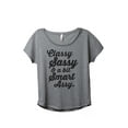 thumbnail image 1 of Thread Tank Classy Sassy and A Bit Smart Assy Women's Relaxed Slouchy Dolman T-Shirt Tee Heather Grey Small, 1 of 4