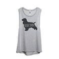 thumbnail image 1 of Thread Tank Cocker Spaniel Dog Silhouette Women's Sleeveless Muscle Tank Top Sport Grey Small, 1 of 4