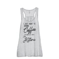 thumbnail image 1 of Thread Tank Coffee Hang Out With Kittens Cat Women's Sleeveless Flowy Racerback Tank Top Sport Grey X-Large, 1 of 5