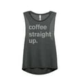 thumbnail image 1 of Thread Tank Coffee Straight Up Women's Sleeveless Muscle Tank Top Charcoal Large, 1 of 4