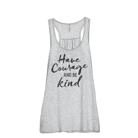 Thread Tank Courage Be Kind Women's Sleeveless Flowy Racerback Tank Top Sport Grey Medium