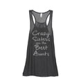 thumbnail image 1 of Thread Tank Crazy Sisters Are The Best Aunts Women's Fashion Sleeveless Flowy Racerback Tank Top Charcoal Small, 1 of 5