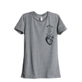 thumbnail image 1 of Thread Tank Daisy Heart Anatomy Women's Relaxed Crewneck T-Shirt Tee Heather Grey Large, 1 of 4
