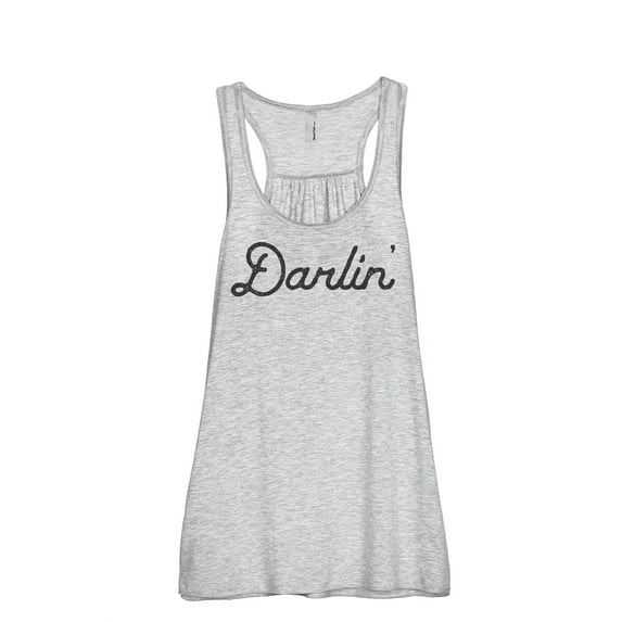 Thread Tank Darlin Women's Sleeveless Flowy Racerback Tank Top Sport Grey X-Large