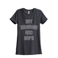 thumbnail image 1 of Thread Tank Day Drinking And Naps Women's Relaxed Crewneck T-Shirt Tee Charcoal Medium, 1 of 4